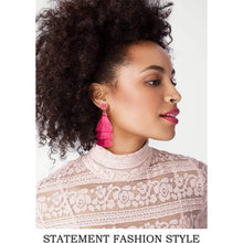 Load image into Gallery viewer, Me&amp;Hz Colorful Layered Tassel Earrings
