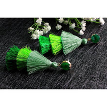 Load image into Gallery viewer, Me&amp;Hz Colorful Layered Tassel Earrings
