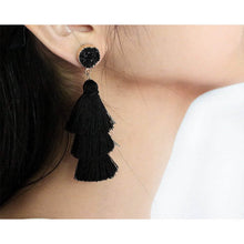 Load image into Gallery viewer, Me&amp;Hz Colorful Layered Tassel Earrings
