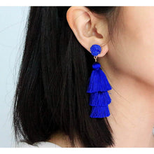Load image into Gallery viewer, Me&amp;Hz Colorful Layered Tassel Earrings
