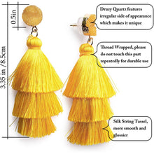 Load image into Gallery viewer, Me&amp;Hz Colorful Layered Tassel Earrings
