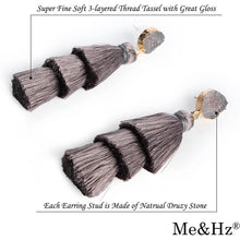 Load image into Gallery viewer, Me&amp;Hz Colorful Layered Tassel Earrings
