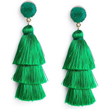 Load image into Gallery viewer, Me&amp;Hz Colorful Layered Tassel Earrings
