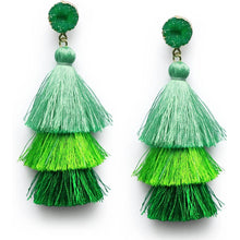 Load image into Gallery viewer, Me&amp;Hz Colorful Layered Tassel Earrings
