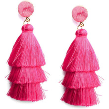 Load image into Gallery viewer, Me&amp;Hz Colorful Layered Tassel Earrings
