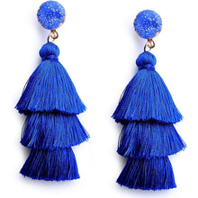 Load image into Gallery viewer, Me&amp;Hz Colorful Layered Tassel Earrings
