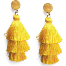 Load image into Gallery viewer, Me&amp;Hz Colorful Layered Tassel Earrings
