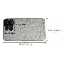 Load image into Gallery viewer, Memory Foam Bath Rug with Cobblestone Embossment
