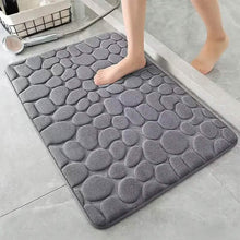 Load image into Gallery viewer, Memory Foam Bath Rug with Cobblestone Embossment
