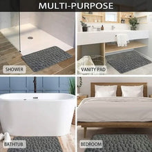 Load image into Gallery viewer, Memory Foam Bath Rug with Cobblestone Embossment
