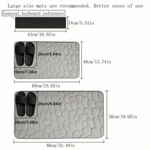 Load image into Gallery viewer, Memory Foam Bath Rug with Cobblestone Embossment
