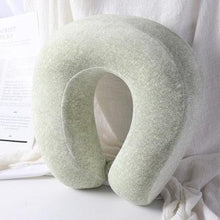 将图片加载到图库查看器，Memory Foam U-Shaped pillow Slow Rebound Neck Pillow Nap Airplane Pillow Travel Cartoon Memory U-Shaped Headrest Long Trip Sleep With No Neck Pain Super Soft Memory Foam Neck Pillow Easy Washing With Removable Cover By My Perfect Dream
