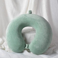 将图片加载到图库查看器，Memory Foam U-Shaped pillow Slow Rebound Neck Pillow Nap Airplane Pillow Travel Cartoon Memory U-Shaped Headrest Long Trip Sleep With No Neck Pain Super Soft Memory Foam Neck Pillow Easy Washing With Removable Cover By My Perfect Dream
