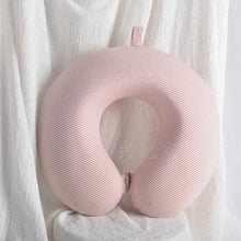 将图片加载到图库查看器，Memory Foam U-Shaped pillow Slow Rebound Neck Pillow Nap Airplane Pillow Travel Cartoon Memory U-Shaped Headrest Long Trip Sleep With No Neck Pain Super Soft Memory Foam Neck Pillow Easy Washing With Removable Cover By My Perfect Dream
