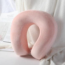 将图片加载到图库查看器，Memory Foam U-Shaped pillow Slow Rebound Neck Pillow Nap Airplane Pillow Travel Cartoon Memory U-Shaped Headrest Long Trip Sleep With No Neck Pain Super Soft Memory Foam Neck Pillow Easy Washing With Removable Cover By My Perfect Dream
