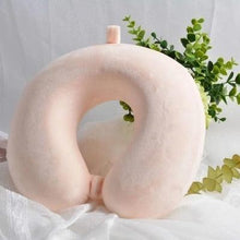 将图片加载到图库查看器，Memory Foam U-Shaped pillow Slow Rebound Neck Pillow Nap Airplane Pillow Travel Cartoon Memory U-Shaped Headrest Long Trip Sleep With No Neck Pain Super Soft Memory Foam Neck Pillow Easy Washing With Removable Cover By My Perfect Dream
