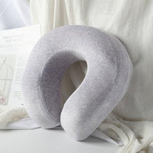 将图片加载到图库查看器，Memory Foam U-Shaped pillow Slow Rebound Neck Pillow Nap Airplane Pillow Travel Cartoon Memory U-Shaped Headrest Long Trip Sleep With No Neck Pain Super Soft Memory Foam Neck Pillow Easy Washing With Removable Cover By My Perfect Dream
