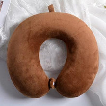 将图片加载到图库查看器，Memory Foam U-Shaped pillow Slow Rebound Neck Pillow Nap Airplane Pillow Travel Cartoon Memory U-Shaped Headrest Long Trip Sleep With No Neck Pain Super Soft Memory Foam Neck Pillow Easy Washing With Removable Cover By My Perfect Dream
