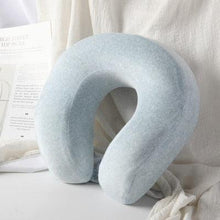 将图片加载到图库查看器，Memory Foam U-Shaped pillow Slow Rebound Neck Pillow Nap Airplane Pillow Travel Cartoon Memory U-Shaped Headrest Long Trip Sleep With No Neck Pain Super Soft Memory Foam Neck Pillow Easy Washing With Removable Cover By My Perfect Dream
