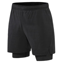 Load image into Gallery viewer, Men 2 In 1 Sport Shorts Quick Dry Jogger Marathon Shorts With Liner Breathable Running Fitness Double Deck Shorts Casual Shorts Gym Sports Fitness Jogging Workout Training Clothes
