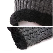 Load image into Gallery viewer, Men And Women Knitted Winter Scarf &amp; Hat Fleece Lined Bonnet Beanies
