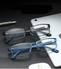 将图片加载到图库查看器，Men Blue Business Glasses Reading Glasses For Women Titanium Eye Glasses Male Hyperopia New  Glasses Frame Sunglasses For Ladies Eyewear Frame Sun Glasses For Women Men
