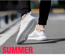 Load image into Gallery viewer, Men Blue Running Shoes Lightweight Breathable Mesh Soft Women Outdoor Sneakers Slip On Outdoor Jogging Walking Tennis Sport Shoes Fashion Sneakers For Workout
