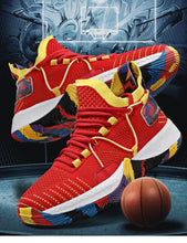 Load image into Gallery viewer, Men Breathable Basketball Shoes Shockproof High Top Sneakers Cushioning Sport Shoes Outdoor Training Ankle Boots Lightning Professional Anti Slip Sports Shoes For Running Walking Sport
