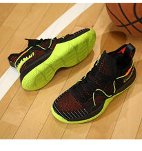 Load image into Gallery viewer, Men Breathable Basketball Shoes Shockproof High Top Sneakers Cushioning Sport Shoes Outdoor Training Ankle Boots Lightning Professional Anti Slip Sports Shoes For Running Walking Sport
