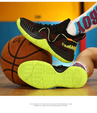 Load image into Gallery viewer, Men Breathable Basketball Shoes Shockproof High Top Sneakers Cushioning Sport Shoes Outdoor Training Ankle Boots Lightning Professional Anti Slip Sports Shoes For Running Walking Sport
