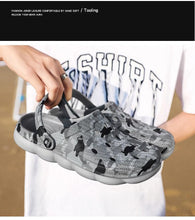 将图片加载到图库查看器，Men Causal Summer Sandals Garden Clogs Soft Memory Hospital Shoes Men Slip On Beach Water Sandals Anti-Skid Water Shoes Summer Garden Camouflage Men Walking Clogs
