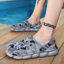 将图片加载到图库查看器，Men Causal Summer Sandals Garden Clogs Soft Memory Hospital Shoes Men Slip On Beach Water Sandals Anti-Skid Water Shoes Summer Garden Camouflage Men Walking Clogs
