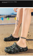 将图片加载到图库查看器，Men Causal Summer Sandals Garden Clogs Soft Memory Hospital Shoes Men Slip On Beach Water Sandals Anti-Skid Water Shoes Summer Garden Camouflage Men Walking Clogs
