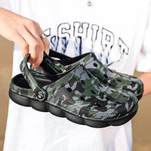 将图片加载到图库查看器，Men Causal Summer Sandals Garden Clogs Soft Memory Hospital Shoes Men Slip On Beach Water Sandals Anti-Skid Water Shoes Summer Garden Camouflage Men Walking Clogs
