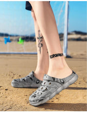 将图片加载到图库查看器，Men Causal Summer Sandals Garden Clogs Soft Memory Hospital Shoes Men Slip On Beach Water Sandals Anti-Skid Water Shoes Summer Garden Camouflage Men Walking Clogs
