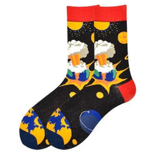 Load image into Gallery viewer, Men Cotton Socks Gradient Color Summer Style Long Wedding Sock Men  Knee High Business Socks Man Socks Men's Ladies Novelty Bright Colorful Patterned Cotton Socks
