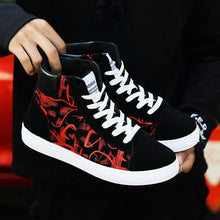 将图片加载到图库查看器，Men Fashion Sneakers Canvas Breathable Cool Street Sneakers Black Blue Red Men's Causal Shoes Comfortable Light Casual High Quality New Fashion Walking Sneakers
