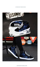 将图片加载到图库查看器，Men Fashion Sneakers Canvas Breathable Cool Street Sneakers Black Blue Red Men's Causal Shoes Comfortable Light Casual High Quality New Fashion Walking Sneakers
