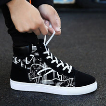 将图片加载到图库查看器，Men Fashion Sneakers Canvas Breathable Cool Street Sneakers Black Blue Red Men's Causal Shoes Comfortable Light Casual High Quality New Fashion Walking Sneakers
