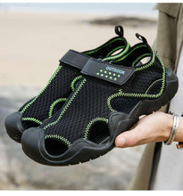 将图片加载到图库查看器，Men Flip Flops Sandals Summer Slippers Summer Beach Slippers Sandals Breathable Slip On Shoes Outdoor Home Slip On Walking Casual Fashion Clogs For Mens
