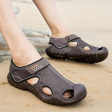 将图片加载到图库查看器，Men Flip Flops Sandals Summer Slippers Summer Beach Slippers Sandals Breathable Slip On Shoes Outdoor Home Slip On Walking Casual Fashion Clogs For Mens

