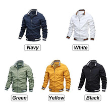 将图片加载到图库查看器，Men Lightweight Fashion Jacket Men New Casual Windbreaker Jacket Coats Windbreaker Jackets For Men Spring Autumn Casual Outdoor Waterproof Elegant Blue Slim Jackets
