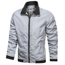 将图片加载到图库查看器，Men Lightweight Fashion Jacket Men New Casual Windbreaker Jacket Coats Windbreaker Jackets For Men Spring Autumn Casual Outdoor Waterproof Elegant Blue Slim Jackets

