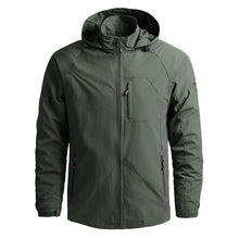 Load image into Gallery viewer, Men Outdoor Hiking Jackets Waterproof Hooded Windbreaker Coat Vintage New Fashion Design Hooded Lightweight Jacket For Men Autumn New Casual Jacket Tactical Men Jackets 5XL
