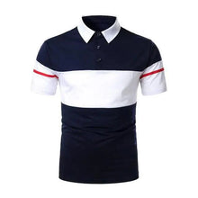 将图片加载到图库查看器，Men Polo Shirt Summer New Fashion Classic Casual Tops Short Sleeves Cotton High Quality Modern Collar Men Slim Polo Mens Shirts Polo Shirts for Men's Golf Shirts for Men Short Sleeve Patchwork Shirt Summer Sport Tops Gym Shirts
