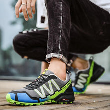 将图片加载到图库查看器，Men Running Sneakers Outdoor Breathable Anti-Skid Wear Resistant Lace-Up Sneakers Male Jogging Training Travel Sport Athletic Sneakers Support Gym Tranning Non Slip Lightweight Sneaker
