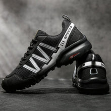 将图片加载到图库查看器，Men Running Sneakers Outdoor Breathable Anti-Skid Wear Resistant Lace-Up Sneakers Male Jogging Training Travel Sport Athletic Sneakers Support Gym Tranning Non Slip Lightweight Sneaker
