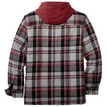 Load image into Gallery viewer, Men's Autumn Winter Jacket Plaid Hooded Long Sleeve Basic Casual Shirt Jackets  Men's Long Sleeve Soft Warm Jacket With Hood Hooded Shirt Jacket Soft Long Sleeve Outdoor Clothes For Men
