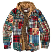 Load image into Gallery viewer, Men's Autumn Winter Jacket Plaid Hooded Long Sleeve Basic Casual Shirt Jackets  Men's Long Sleeve Soft Warm Jacket With Hood Hooded Shirt Jacket Soft Long Sleeve Outdoor Clothes For Men
