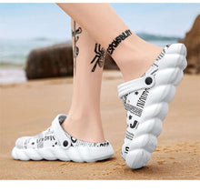 Load image into Gallery viewer, Men's Black Rubber Beach Flip Flops Sandals Wedge Flat Shoes Footwear Fashion Unisex Garden Clogs Sports Sandals Outdoor Indoor Lightweight Clogs
